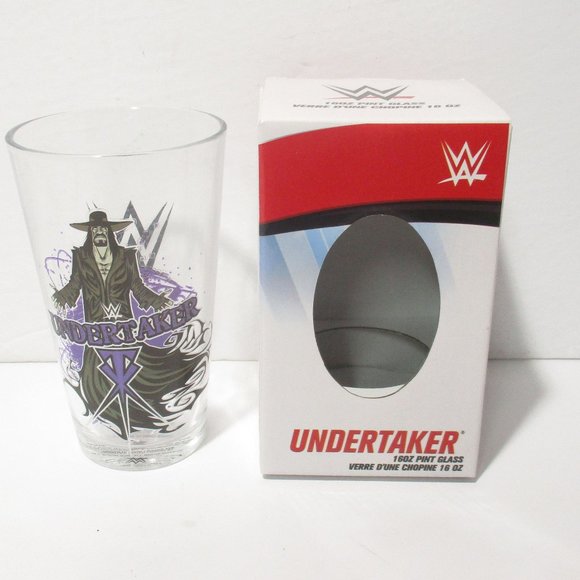 THE UNDERTAKER WWE/WWF Wrestling GLASS 16 oz NEW! - Picture 1 of 7
